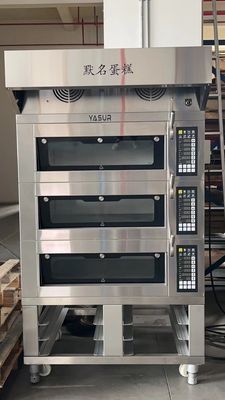 11kW 300c Komercyjny elektryczny piekarnik pokładowy 3-pokładowy 6-tacowy piekarnik 18 &quot;X26&quot; amerykańskie tace