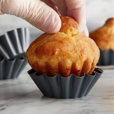 Gastronomia NSF Telfon Nonstick aluminiowa foremka na babeczki Mini karbowana foremka do ciasta Brioche