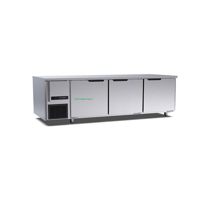 Komercyjna kuchnia hotelowa 460l 3-drzwiowa lodówka pod ławką 220v Zamrażarka Stół 1800 × 700 × 800 mm