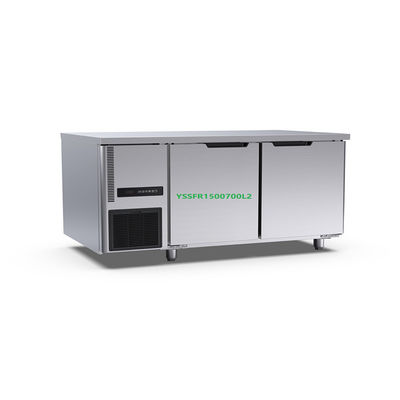 Commercial 2 Door Table Chiller Hotel Kitchen 360l Table Top Deep Freezer 1500 × 700 × 800 mm
