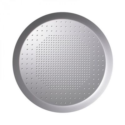 Perforowana aluminiowa blacha do pieczenia Okrągła twarda anodowana 16-calowa perforowana taca do pizzy