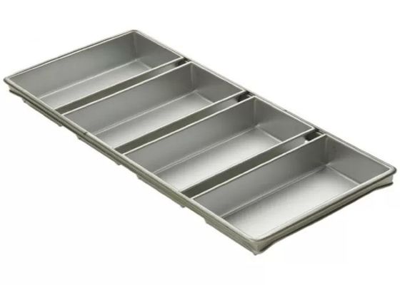 Foodservice NSF Commercial 9-calowa patelnia do chleba Pullman / 4 paski 5-5/8 na 3-1 / 8-calowy zestaw patelni do chleba