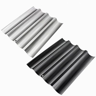 600x400 Aluminiowa blacha do pieczenia 800X600 18X26 cali Bagietka Taca do pieczenia chleba Komercyjna Nonstick